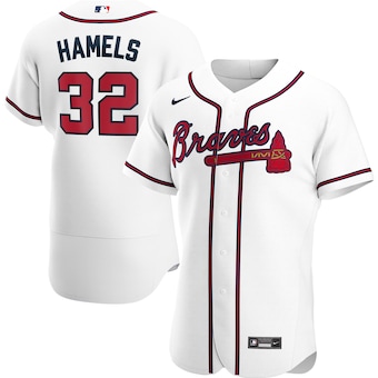 mens nike cole hamels white atlanta braves home authentic pl